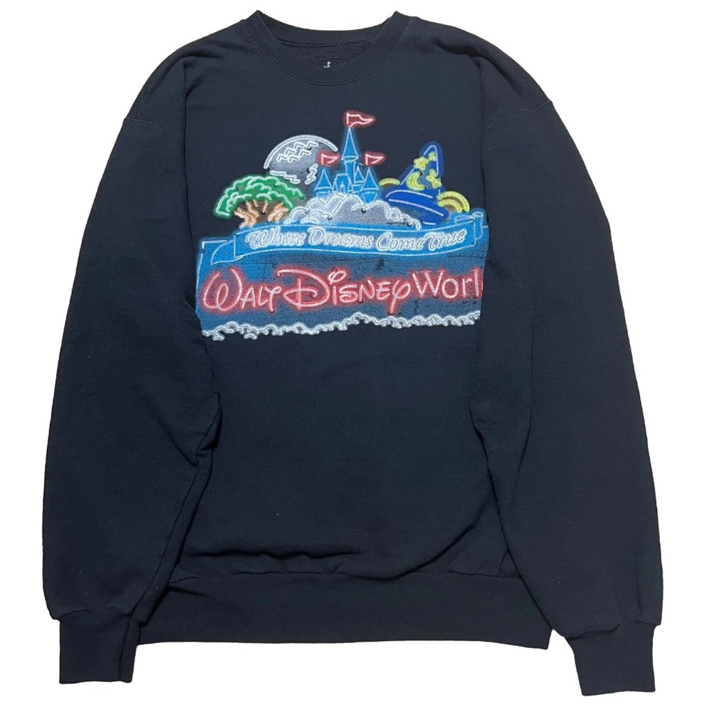 Disney Where Dreams Come True Adult Unisex XL Hanes Black Pullover Sweatshirt